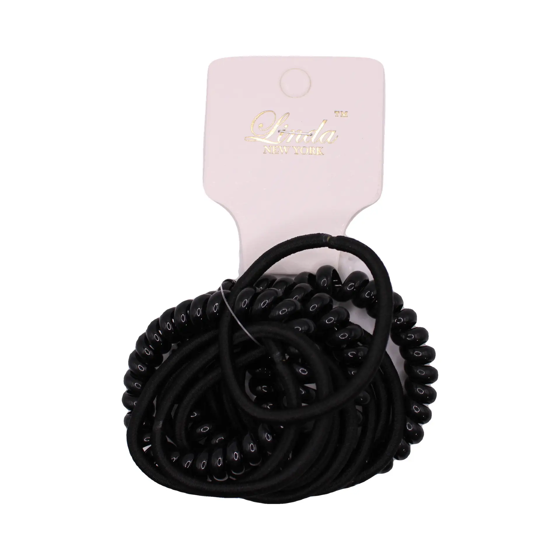 Set de ligas negras en espiral