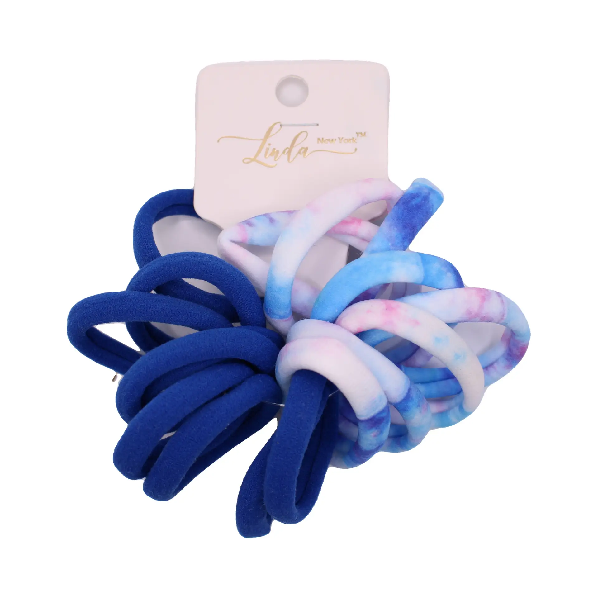 Blue Tie-Dye Hair Tie Set - Imagen 2