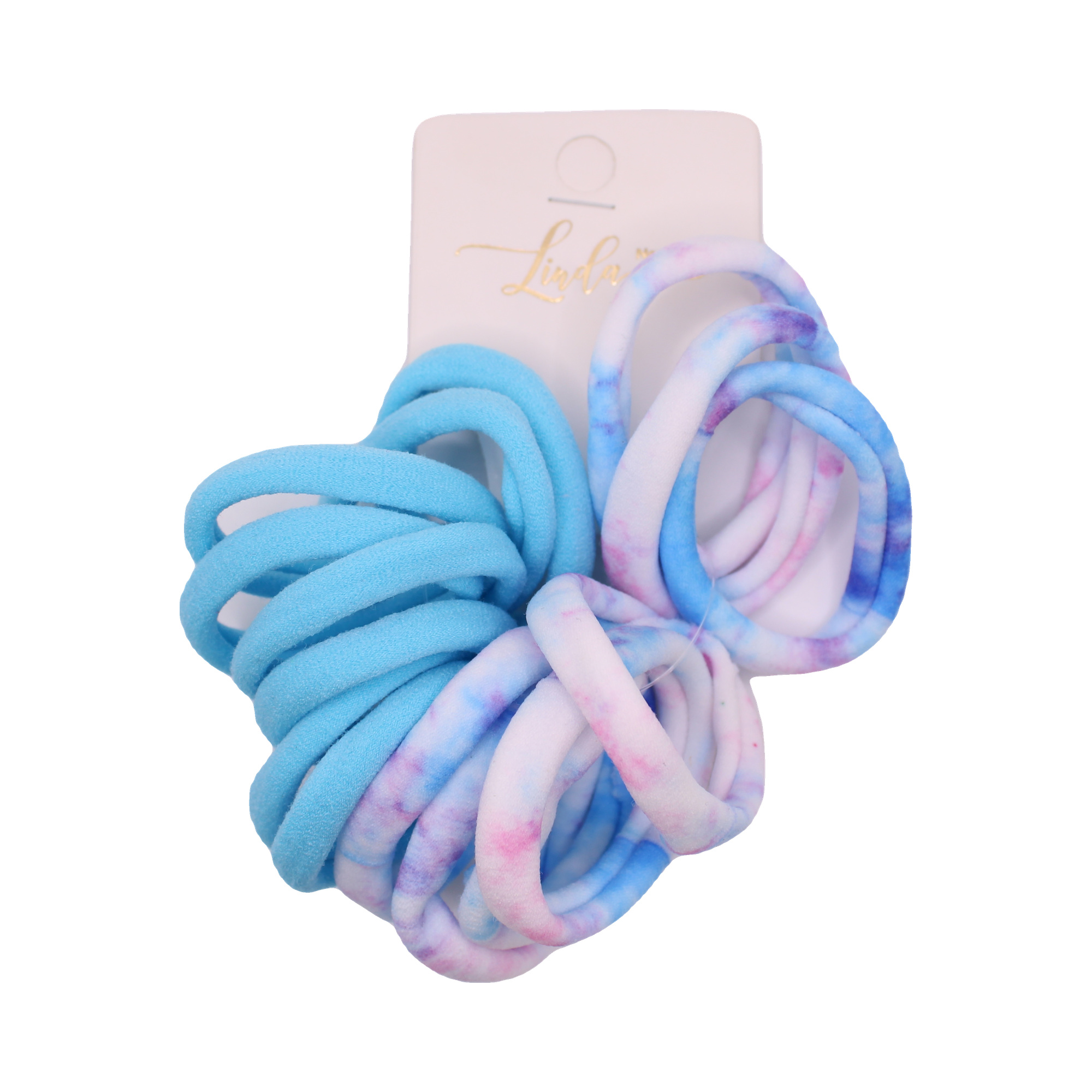 Blue Tie-Dye Hair Tie Set - Imagen 3