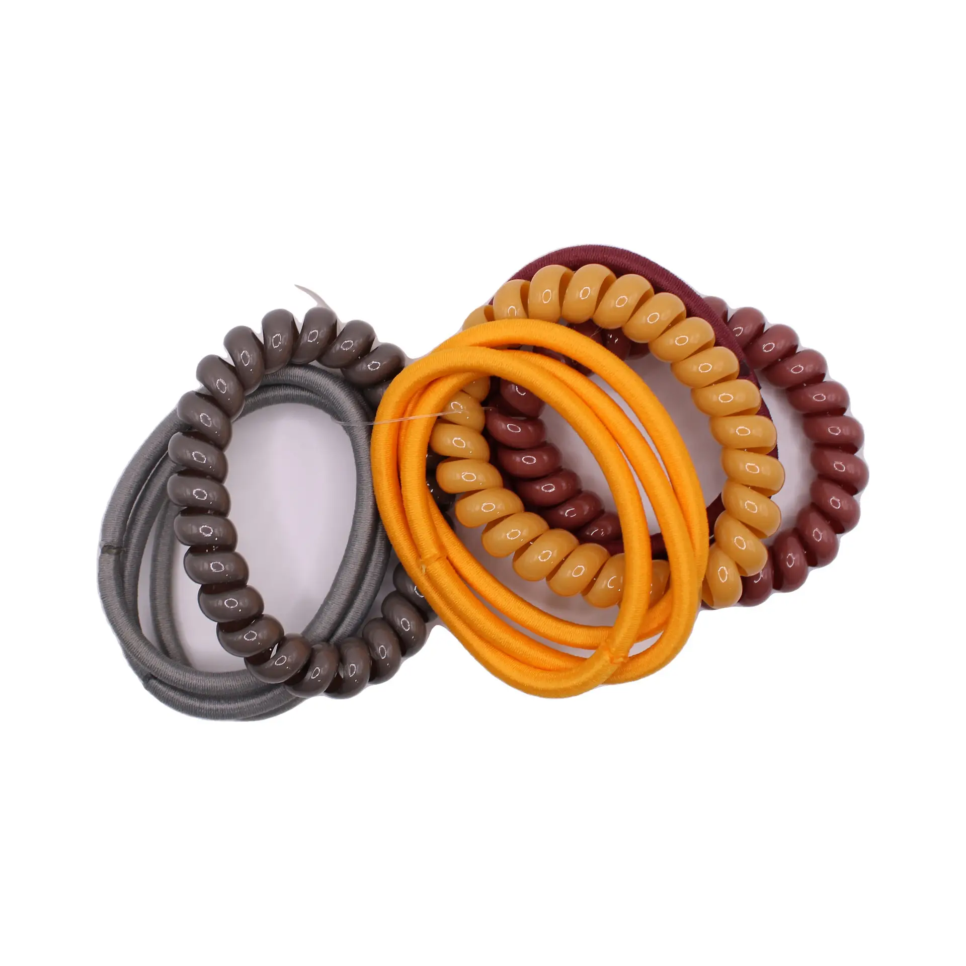 Earth-Tone Hair Tie Set - Imagen 2