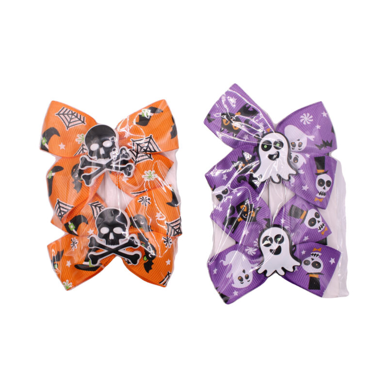 Ghost Bow Hair Clip Set