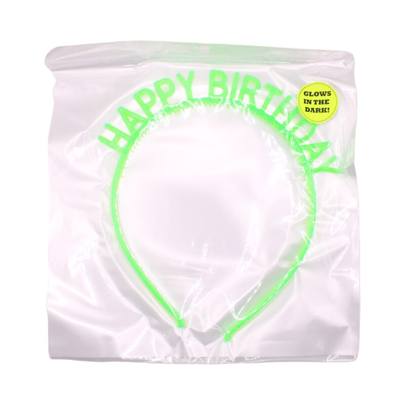 Green Happy Birthday Headband