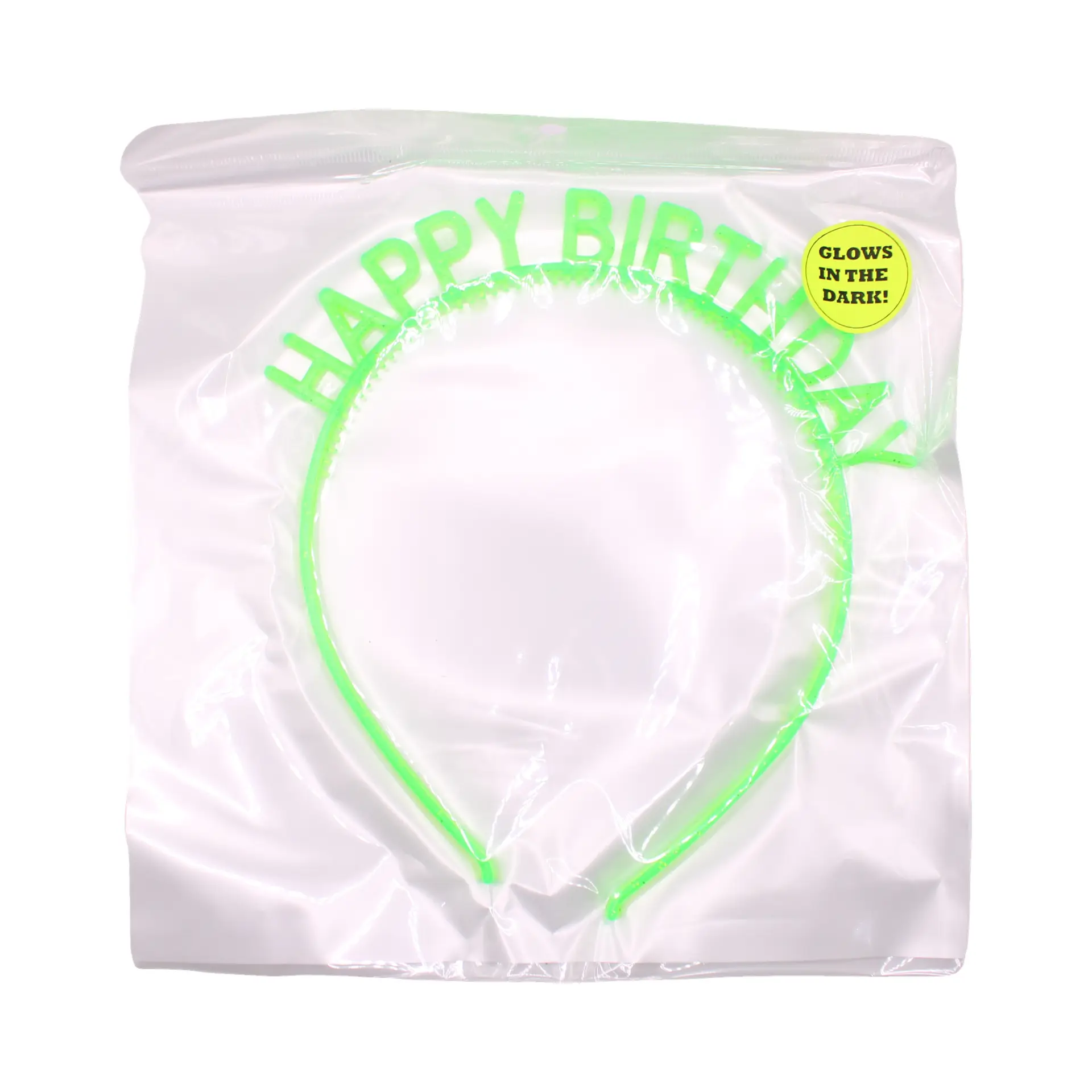 Diadema verde con mensaje de feliz cumpleaños