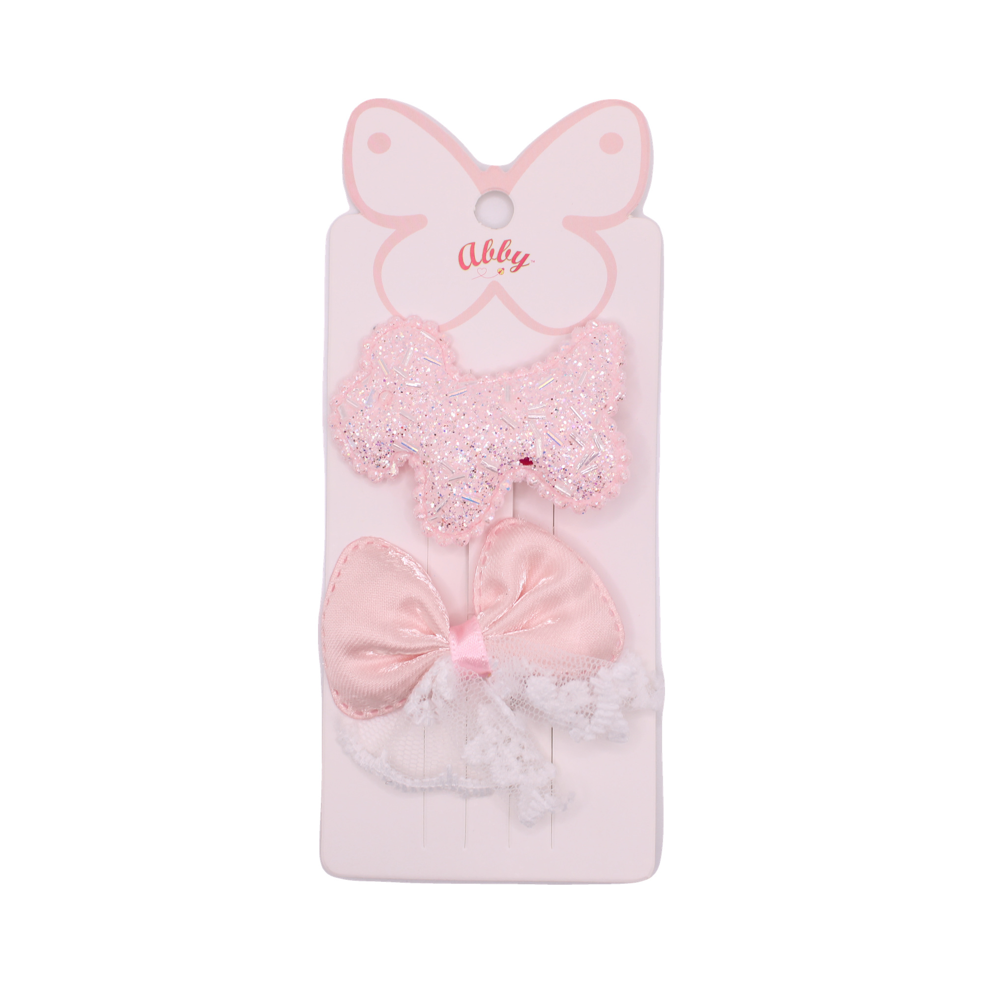 Ivory and Gold Bow Clip Set - Imagen 4
