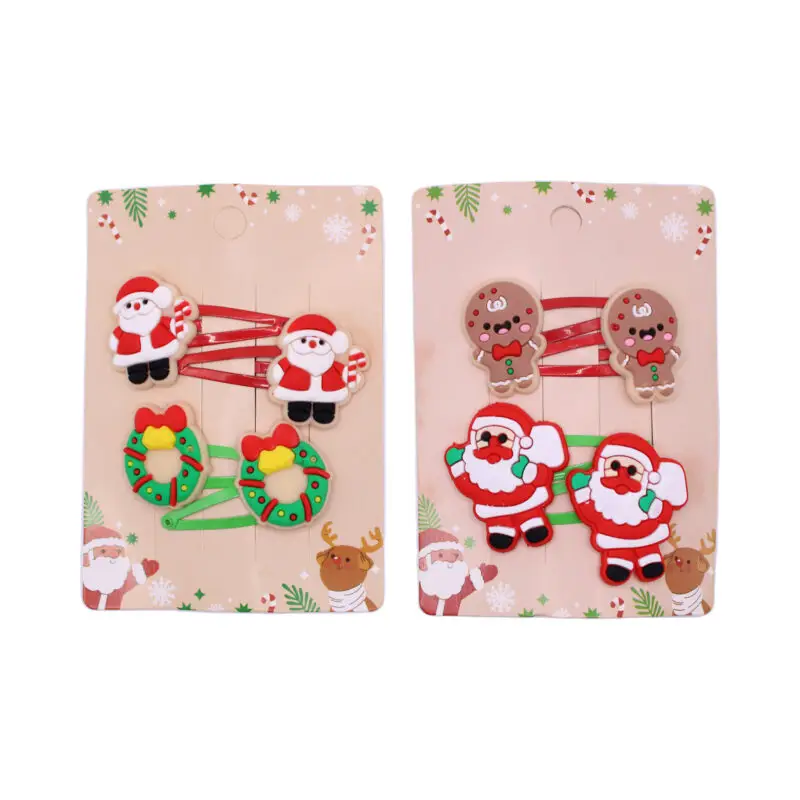 Set de pinzas infantiles con personajes navideños