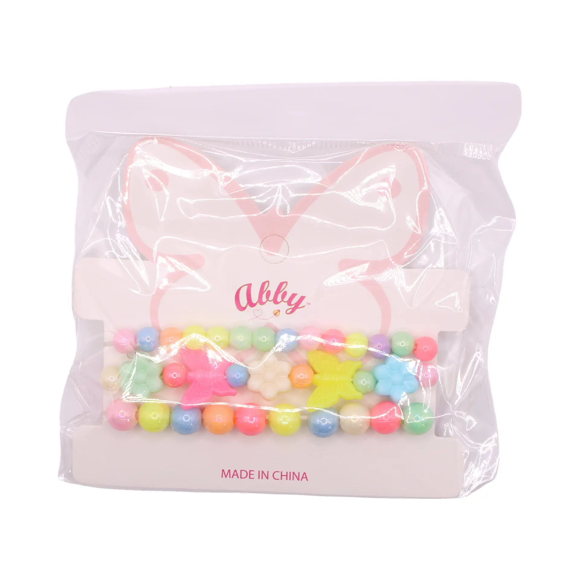 Set de pulseras infantiles con cuentas de colores