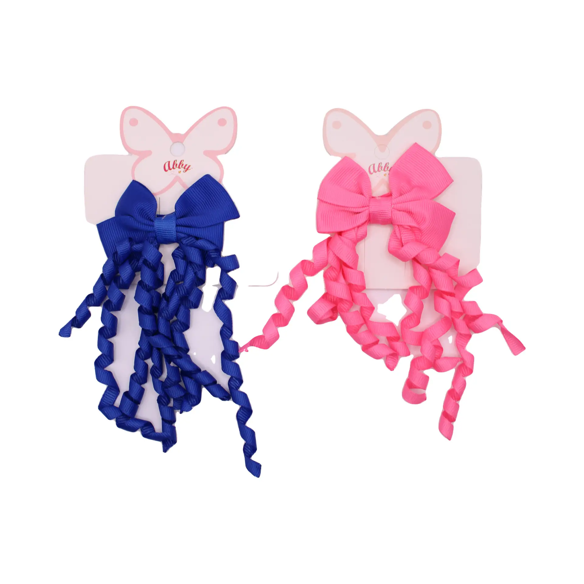 Set de moños infantiles de cinta rizada