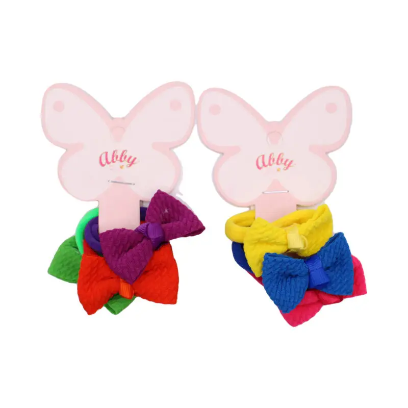 Set de ligas infantiles con moñitos – Colores vivos