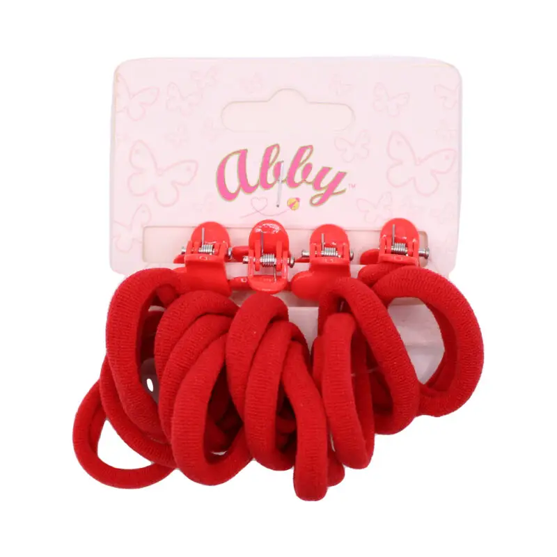 Set de ligas infantiles suaves rojas
