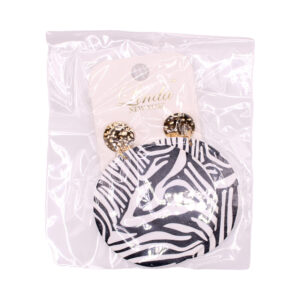 Aretes de disco con estampados modernos<span> - </span>Cebra