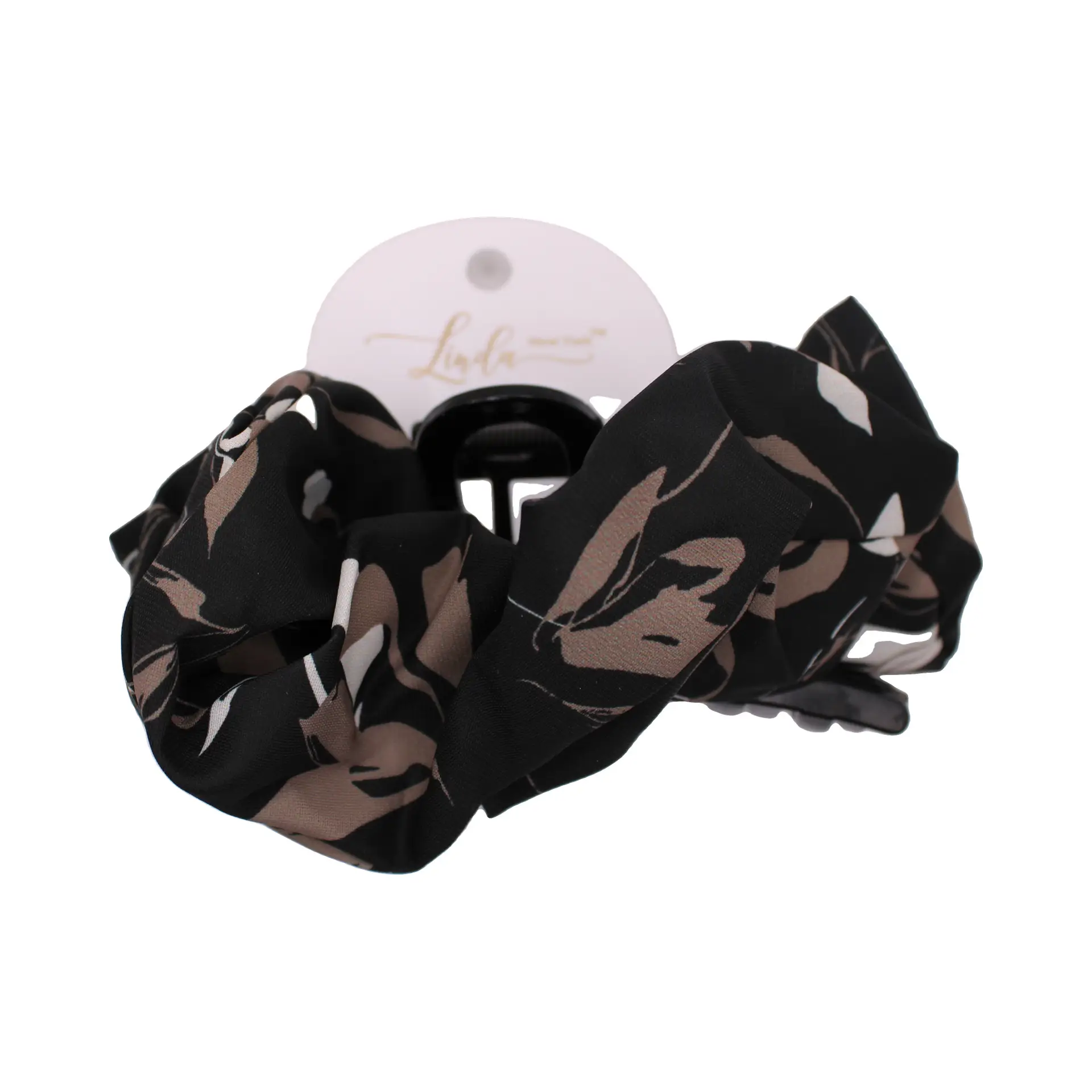 Set de scrunchies estampados en tonos neutros