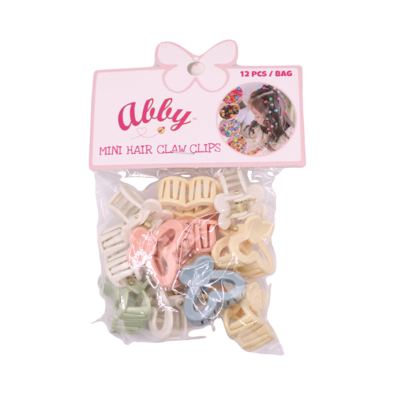 Paquete de mini pinzas de garra en tonos pastel