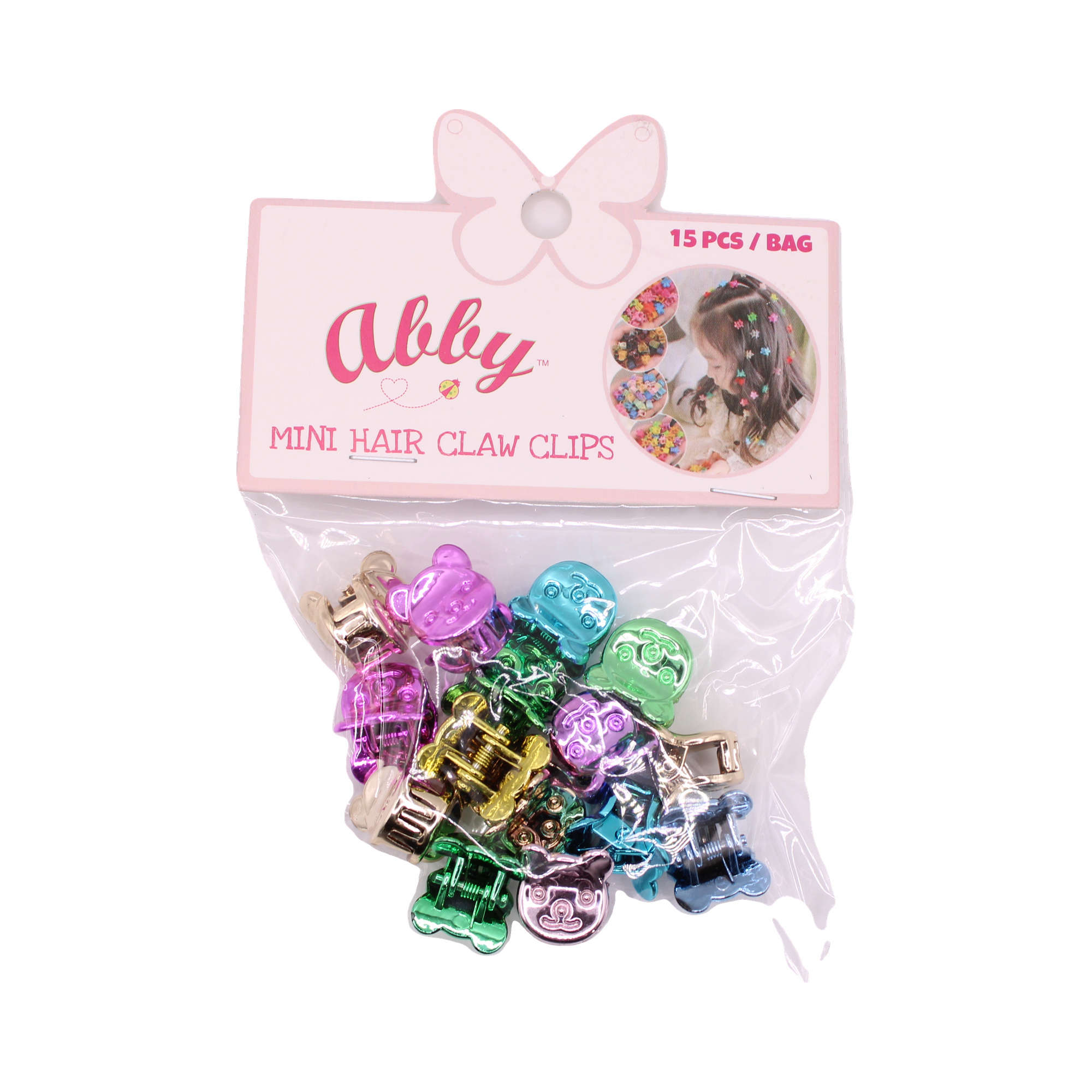 Paquete de mini pinzas de garra estampadas