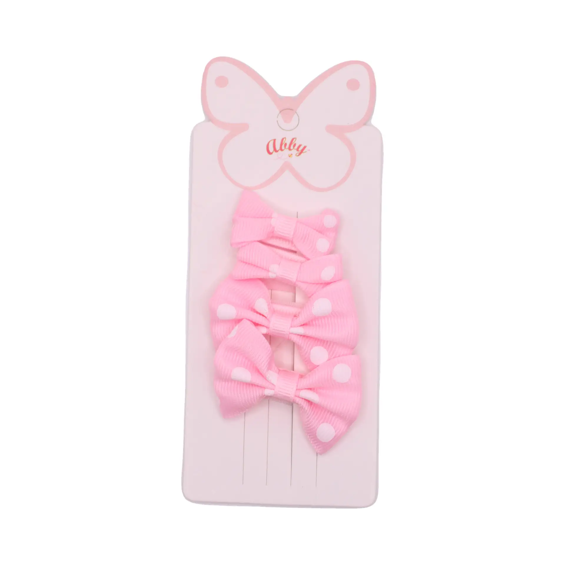 Set de ligas con moños rosas – Paquete de tres