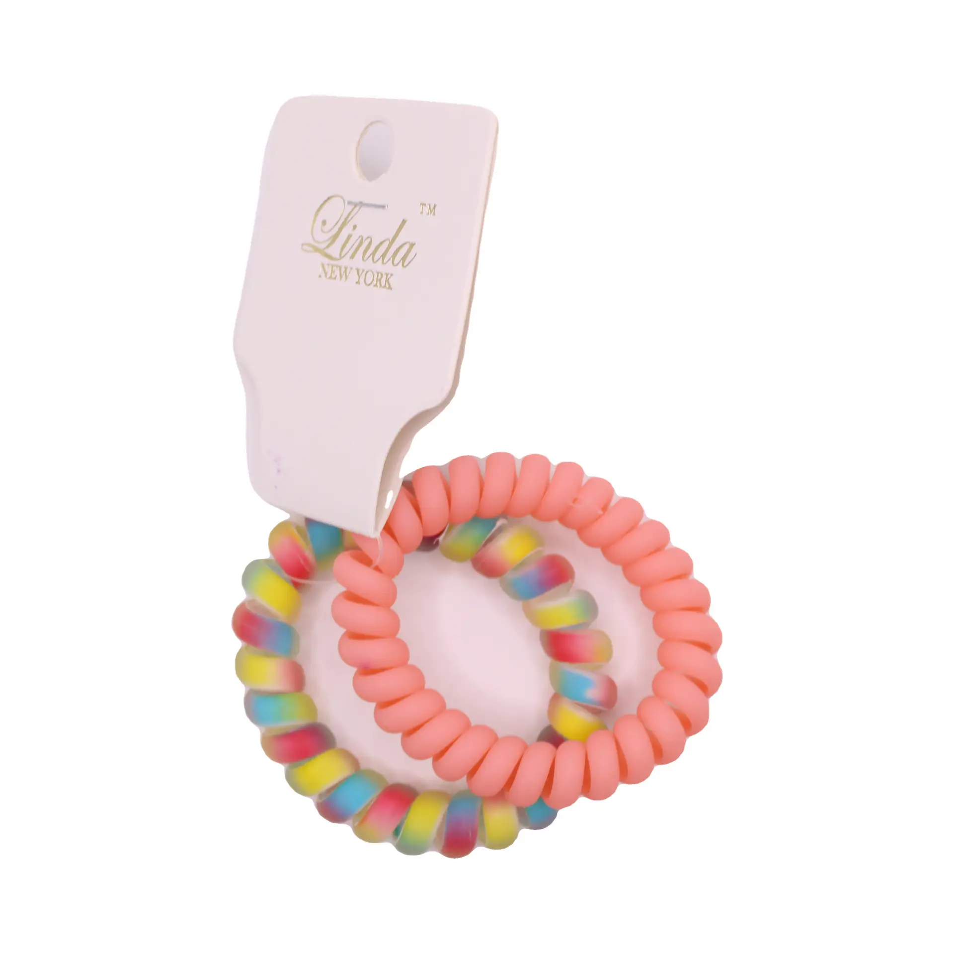 Rainbow Coil Hair Tie Set - Imagen 3