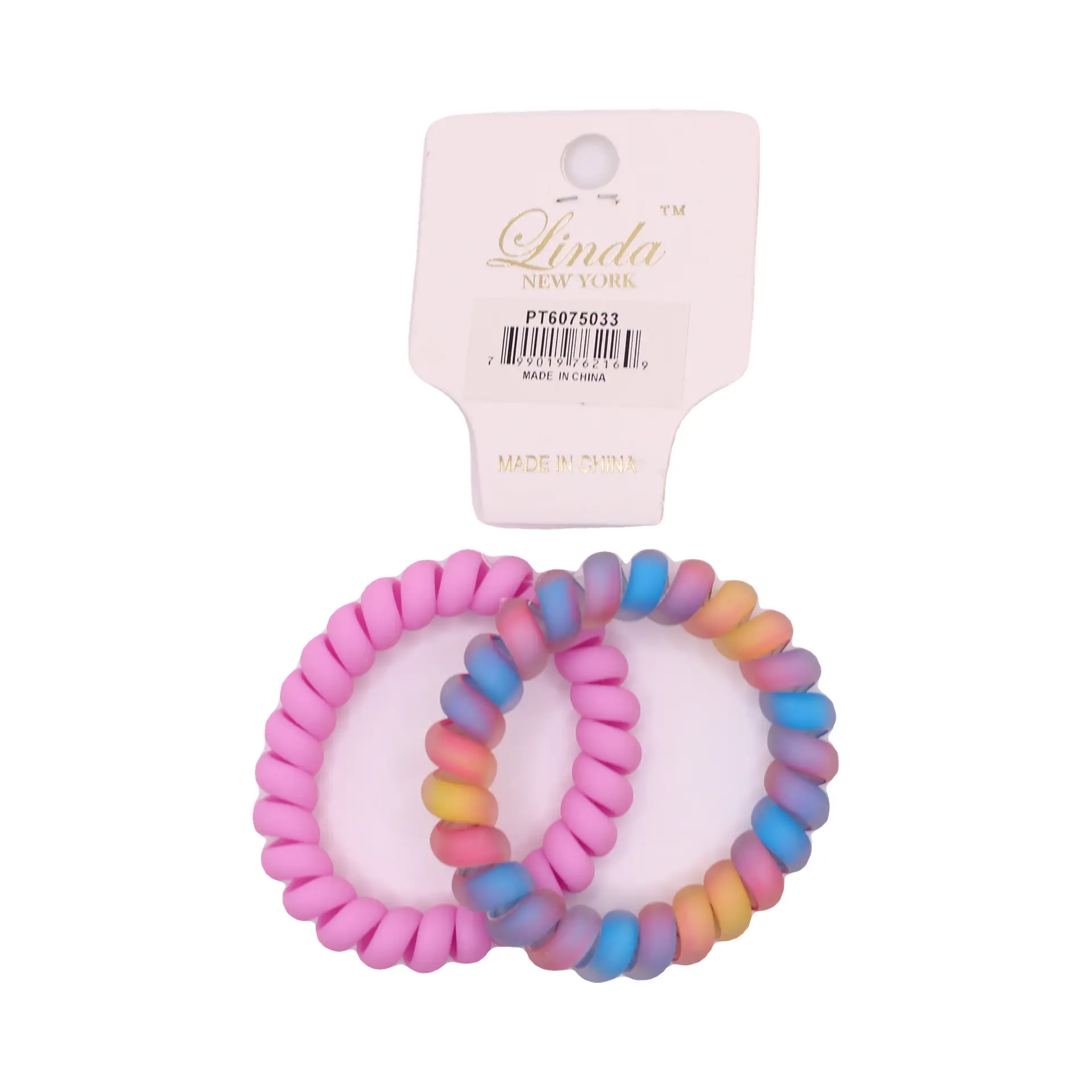 Rainbow Coil Hair Tie Set - Imagen 4