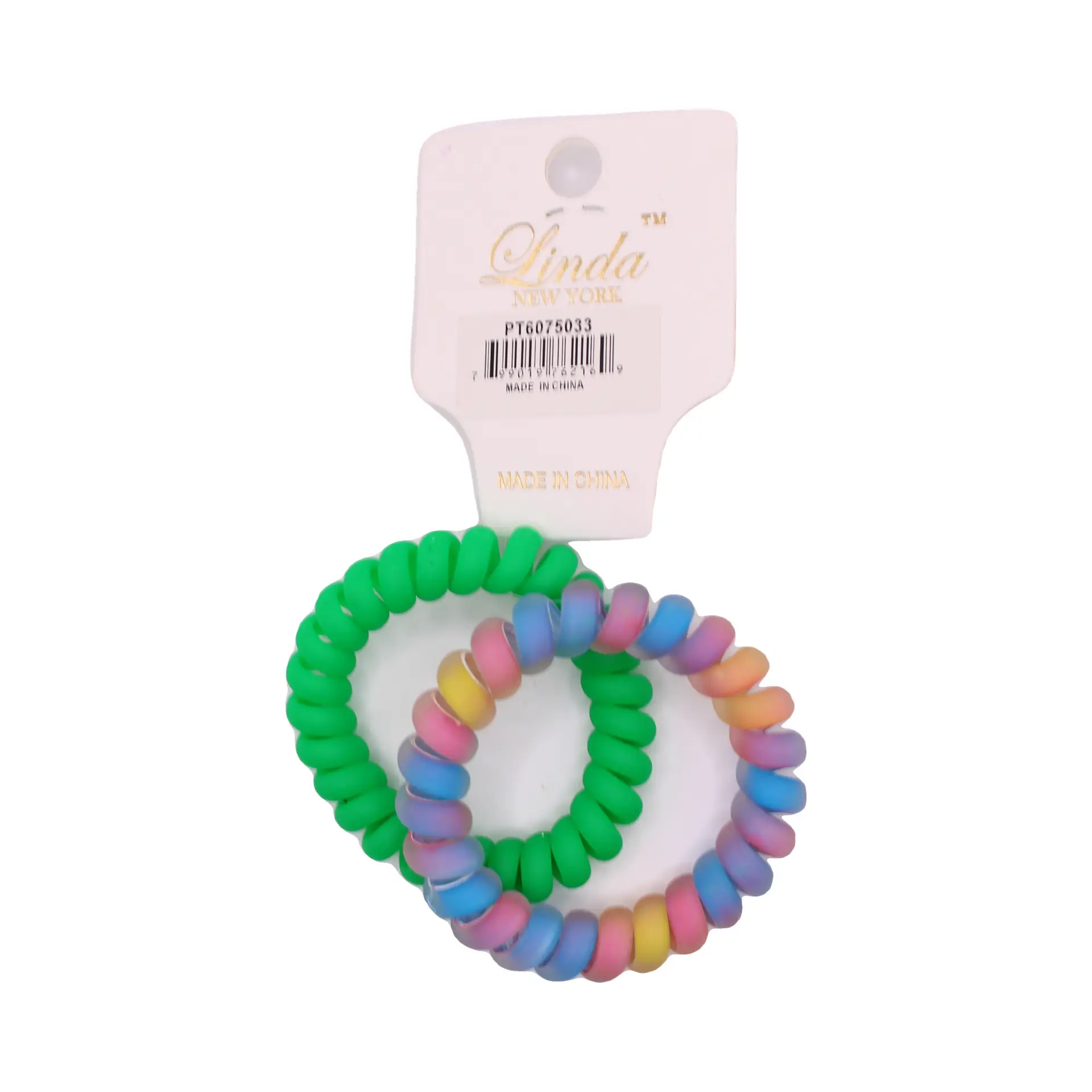Rainbow Coil Hair Tie Set - Imagen 6