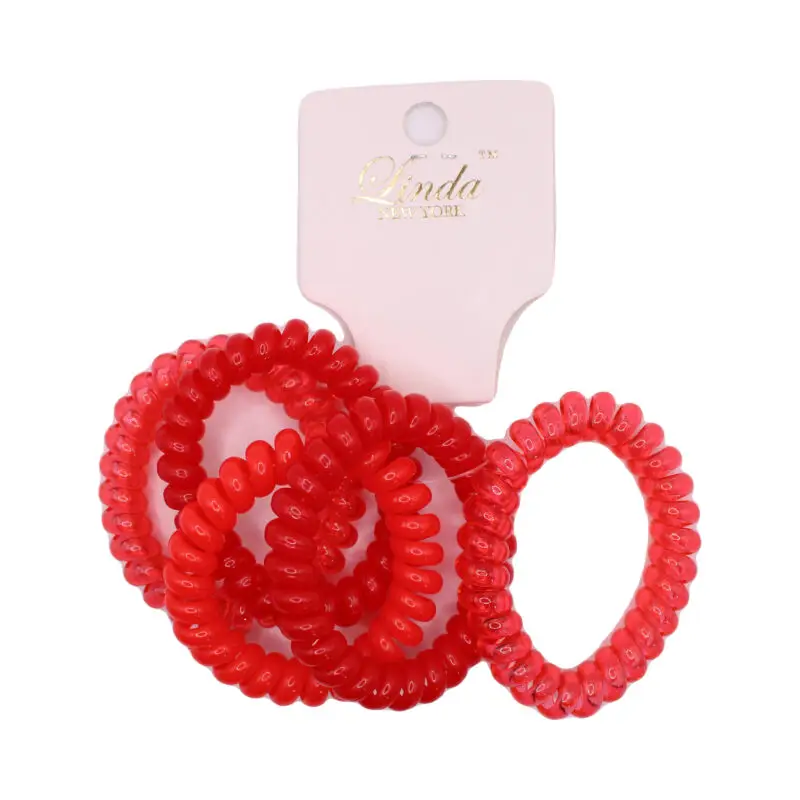 Set de ligas rojas en espiral