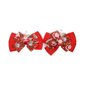 Set de pinzas con moños rojos de Santa