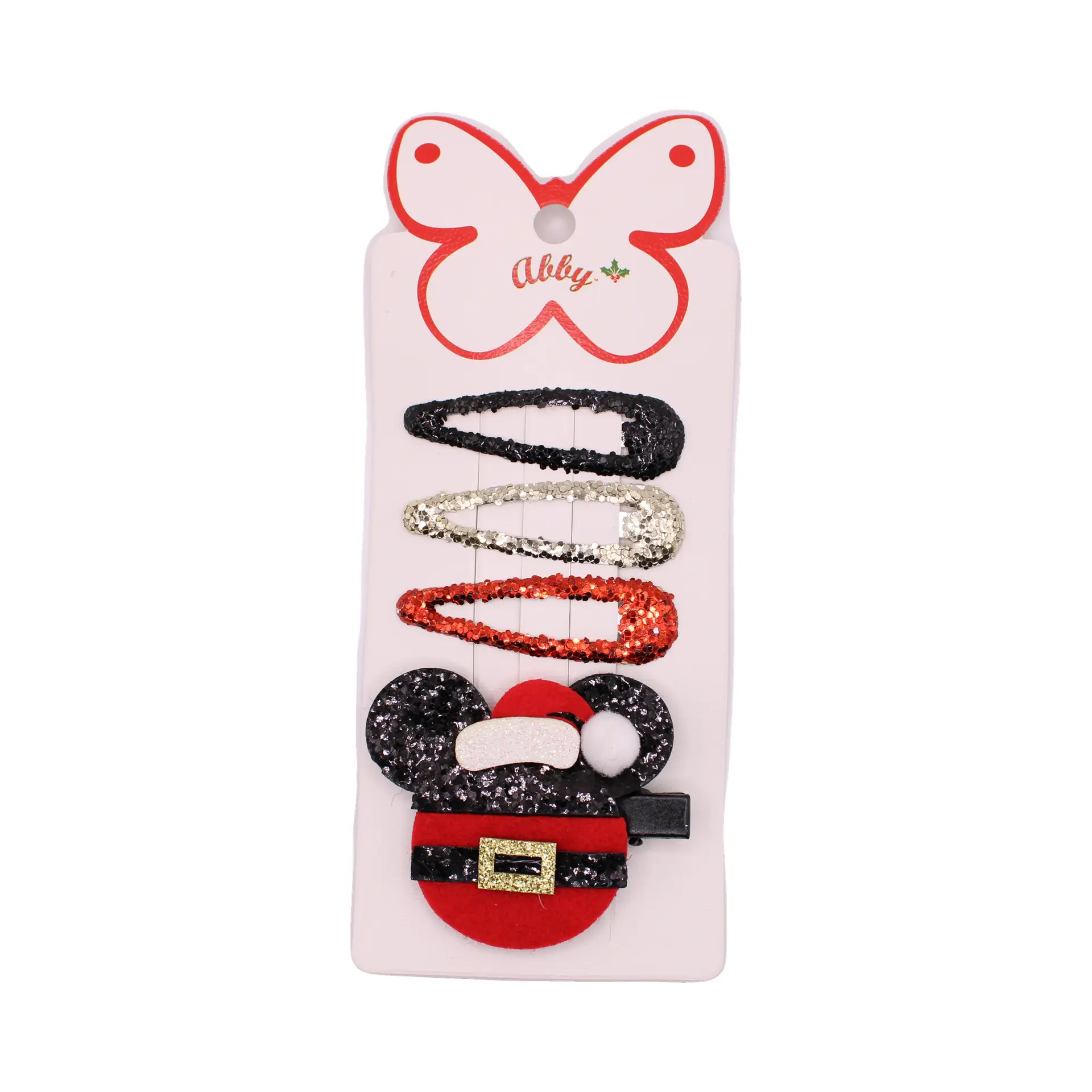 Set de broches de presión con traje de Santa